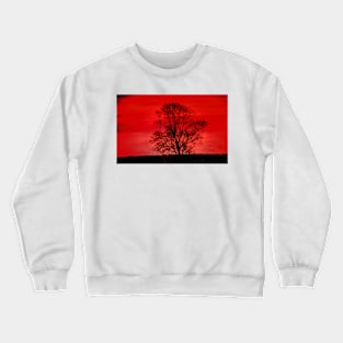 Winter Soltice sunset Tree Crewneck Sweatshirt